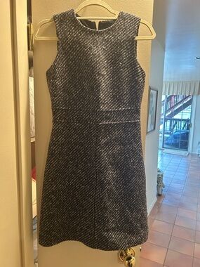 Theory Black and White Sleeveless Mini Dress